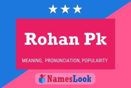 Poster del nome Rohan Pk