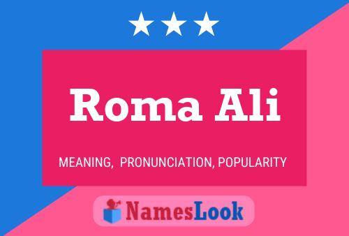 Poster del nome Roma Ali