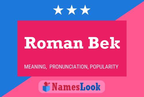 Poster del nome Roman Bek