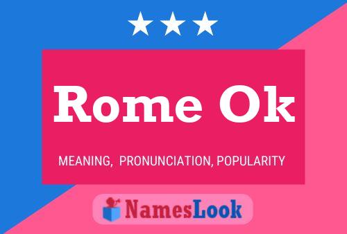 Poster del nome Rome Ok