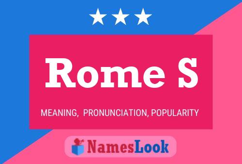 Poster del nome Rome S