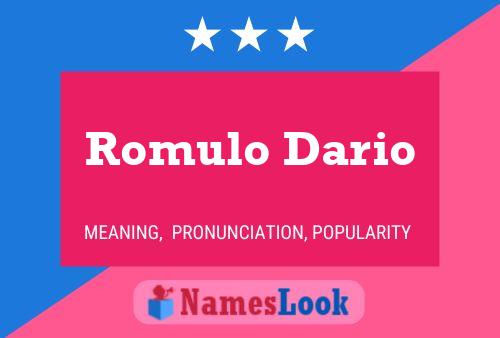 Poster del nome Romulo Dario