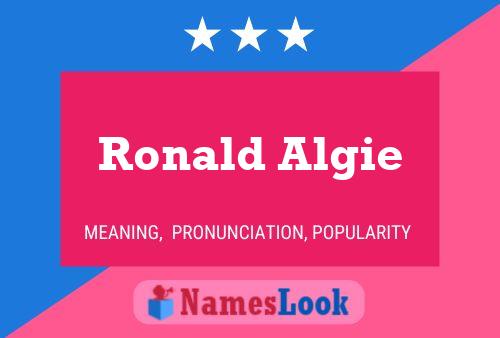 Poster del nome Ronald Algie