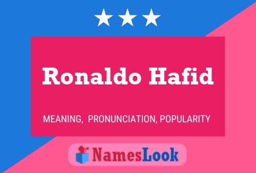 Poster del nome Ronaldo Hafid