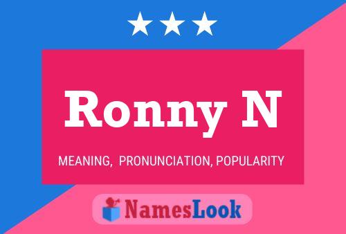 Poster del nome Ronny N