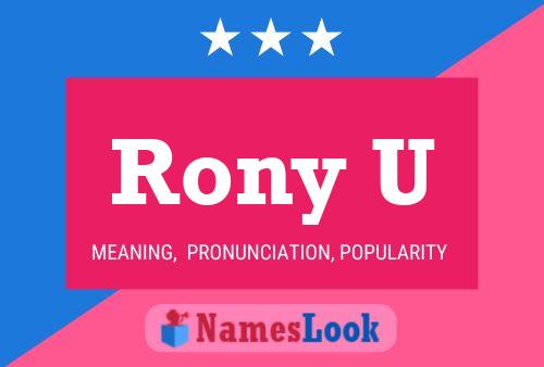 Poster del nome Rony U