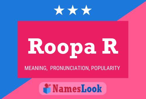 Poster del nome Roopa R