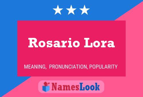 Poster del nome Rosario Lora