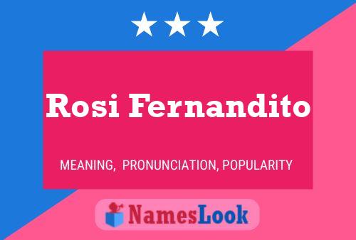 Poster del nome Rosi Fernandito