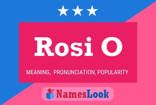 Poster del nome Rosi O