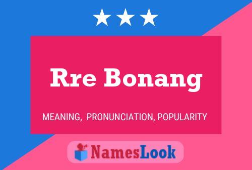 Poster del nome Rre Bonang