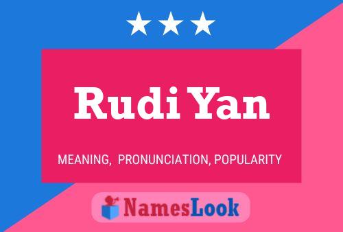 Poster del nome Rudi Yan