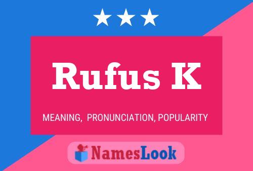 Poster del nome Rufus K