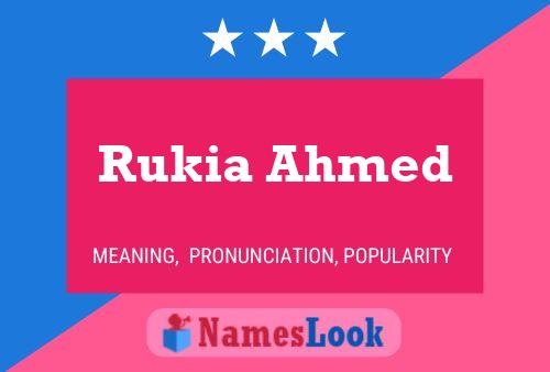 Poster del nome Rukia Ahmed