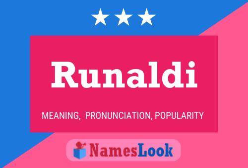 Poster del nome Runaldi