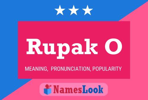 Poster del nome Rupak O