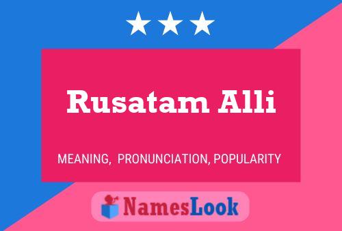 Poster del nome Rusatam Alli