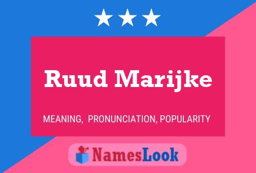 Poster del nome Ruud Marijke