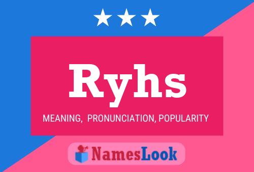 Poster del nome Ryhs