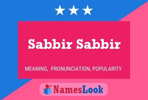 Poster del nome Sabbir Sabbir