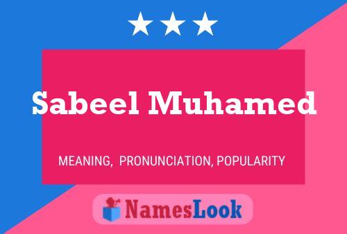 Poster del nome Sabeel Muhamed