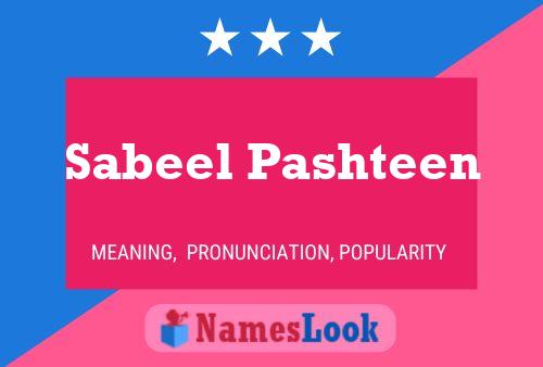 Poster del nome Sabeel Pashteen