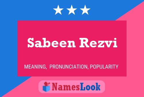 Poster del nome Sabeen Rezvi