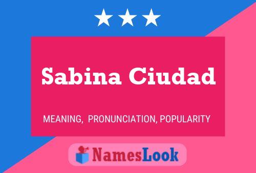 Poster del nome Sabina Ciudad