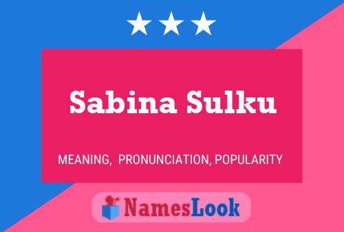 Poster del nome Sabina Sulku