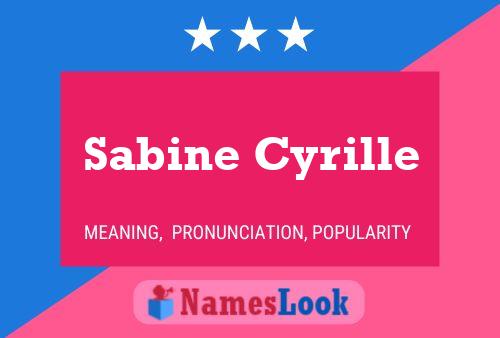 Poster del nome Sabine Cyrille