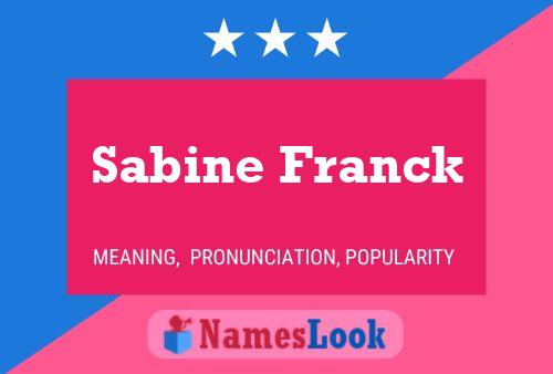 Poster del nome Sabine Franck