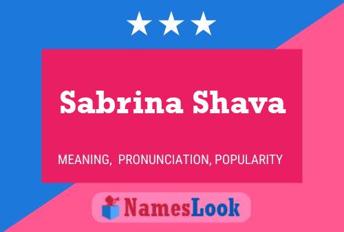 Poster del nome Sabrina Shava