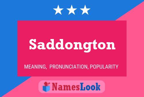 Poster del nome Saddongton