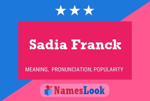 Poster del nome Sadia Franck