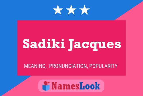 Poster del nome Sadiki Jacques