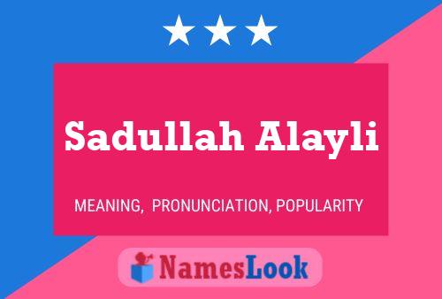 Poster del nome Sadullah Alayli