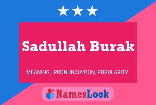 Poster del nome Sadullah Burak