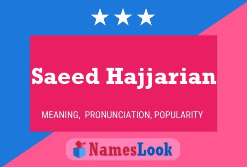 Poster del nome Saeed Hajjarian