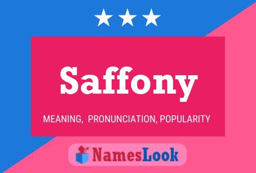 Poster del nome Saffony