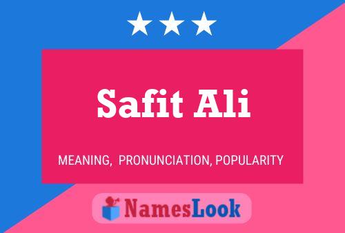 Poster del nome Safit Ali