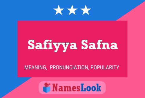 Poster del nome Safiyya Safna