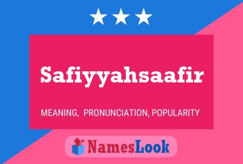 Poster del nome Safiyyahsaafir