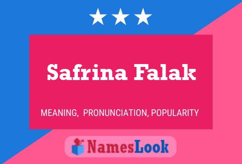 Poster del nome Safrina Falak