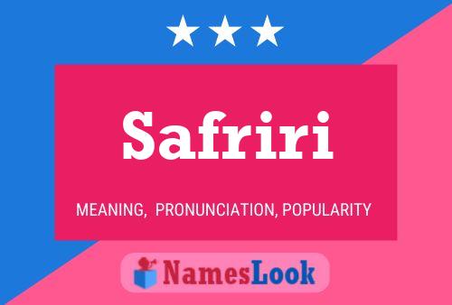 Poster del nome Safriri