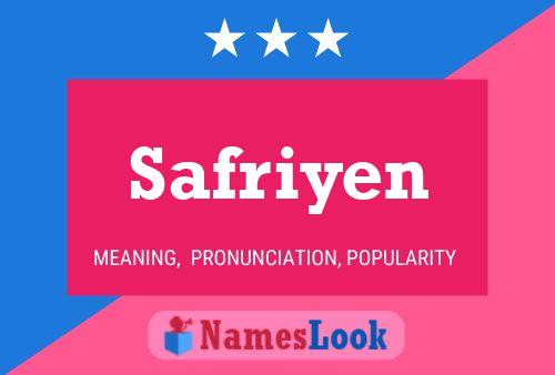 Poster del nome Safriyen