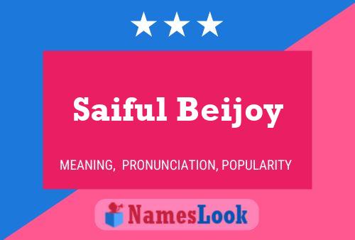 Poster del nome Saiful Beijoy