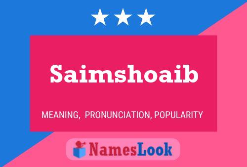 Poster del nome Saimshoaib