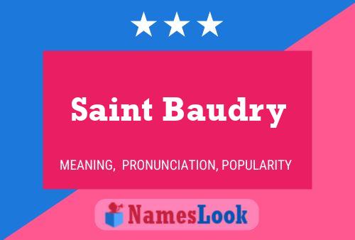 Poster del nome Saint Baudry