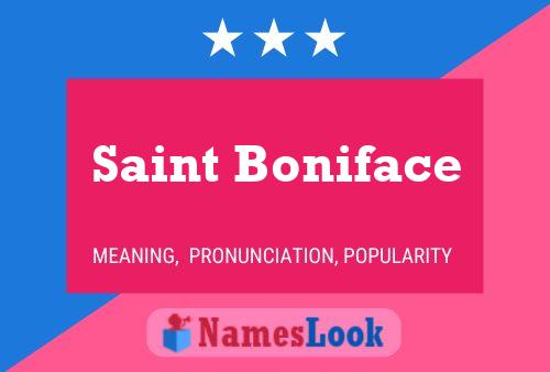 Poster del nome Saint Boniface