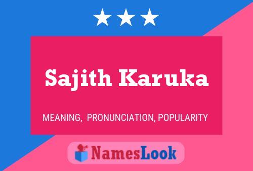 Poster del nome Sajith Karuka